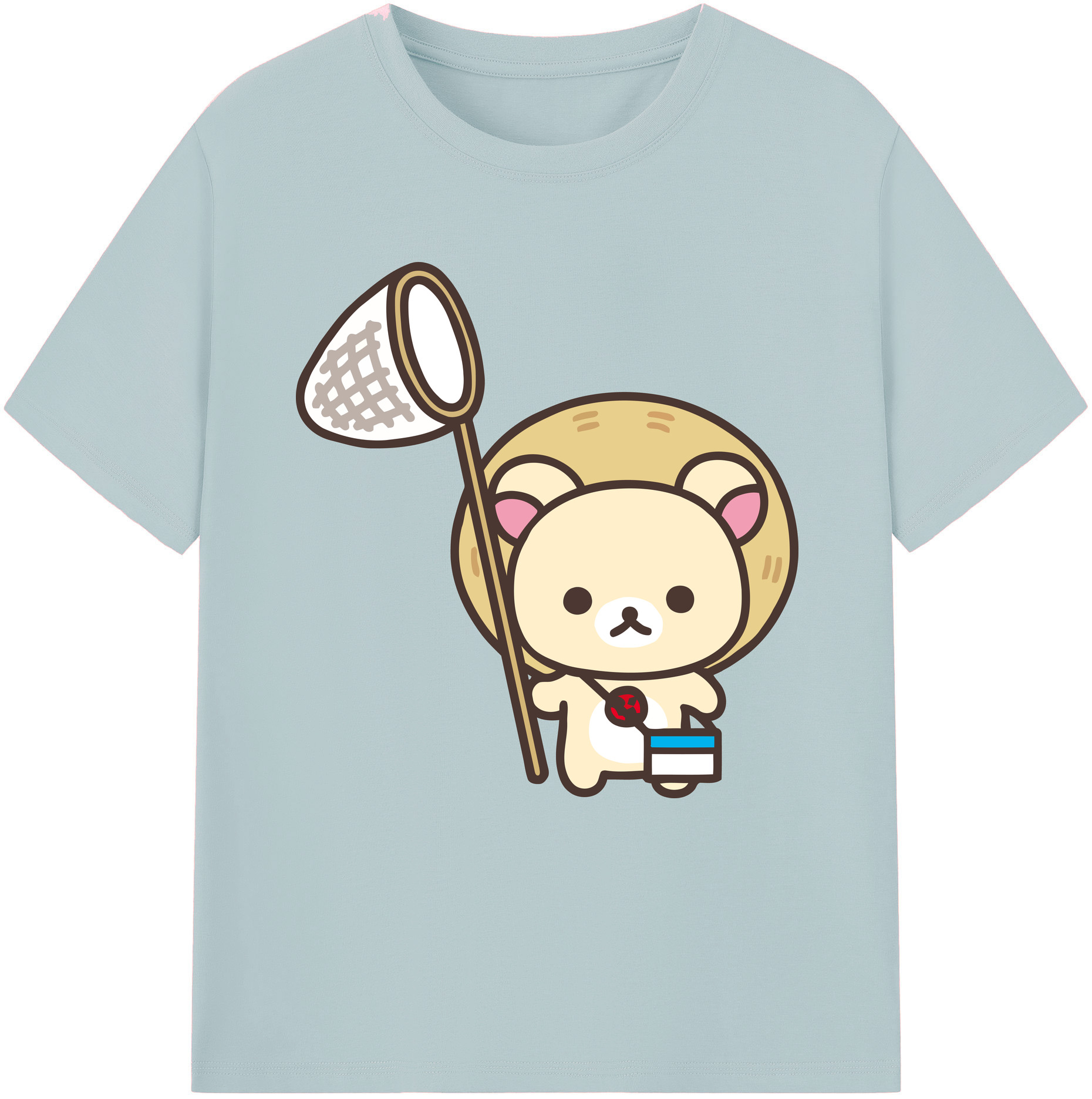 （画像用） リラックマ リラックマ キイロイトリ Rilakkuma Korilakkuma Kiiroitori 綿100％半袖Tシャツ（フロントプリント）
